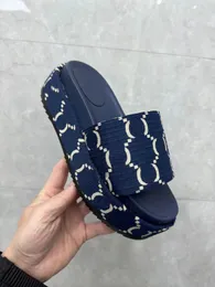 Dekoracja tkaniny damskie gęste podeszwa buty slajdowe anty slip cross kapcie letnie sandały plażowe slajd 35-42