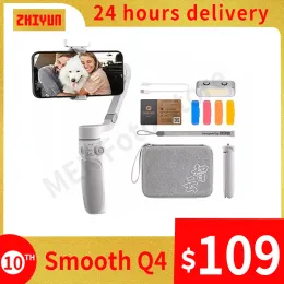 Heads Zhiyun Smooth Q4 Smartphone Gimbal 3Axis Handheld Stabilizer för iPhone 13 Pro Max/Huawei/Samsung/Xiaomi Telefon Gimbals