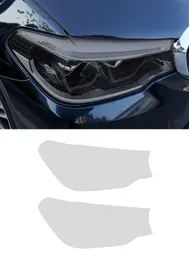 Biltillbehör strålkastare Front Light Lamp Film Protector Cover Trim Sticker Exterior Decoration för 5 Series G30 2017-20208064339