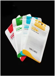 10515 Clear White Plastic Poly Bags OPP Embalagem Zipper Lock Pacote Acessórios PVC Caixas de Varejo para Cabo USB Celular Caso He6773876