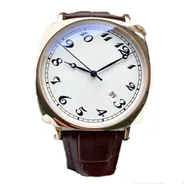 Watch Luxury Business Men's opposite sex automatic mechanical stainless steel leather strap sapphire glass needle buckle