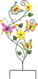 30インチバタフライガーデンステーク装飾アート蝶の金属壁の装飾植物のための屋外春の装飾アートハウズギフトのためのトレリス