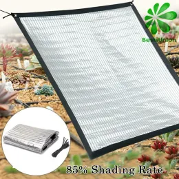Tende da sole Foglio di alluminio Parasole Rete Argento Tasso di ombreggiatura 85% Riparo per il sole Balcone Giardino Fiore Piante grasse Tenda da sole