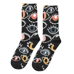 Calzini da uomo Retro Scary Eyes Alien Unisex Street Style Calzino Happy Crew stampato senza cuciture