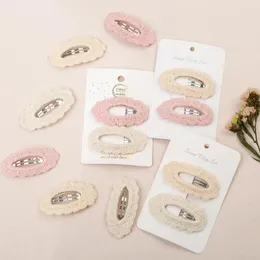 Saç Aksesuarları 1 PCS Çiçek Snap Hairpins Prenses Bebek Kız Bay Klipler Güvenlik Koreli Doğum Saç Çarşambaları