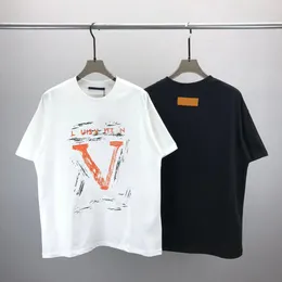 男性と女性のTシャツ、デザイナーのTシャツ、ファッショナブルな女性の新しいレタープリントピン、ウエストバンドカット半袖トップ、女性用トップ、白と黒