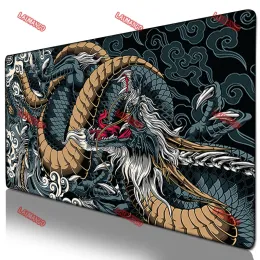 Mice Personalized Gaming Laptop Gamer Desk Japanese Mouse Carpet Art Dragon Gamers Accessories Mouse Pad Large Pc Gamer Cabinet Rug