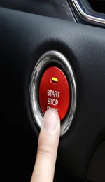 New Car Start Stop Accensione del motore Pulsante Anello Accessori per lo styling in lega di alluminio Copertura per Mazda Enclave Cx345 Atez3393038