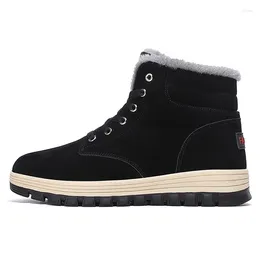 Stiefel YEYU Bequeme Schuhe für Herren Winter Plattform Knöchel Turnschuhe Warm und Plüsch Hohe Qualität Männer Größe 39-45