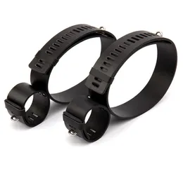 PU Leather Wrist Leg s Set bdsm Bondage Restraints Locking Hands to Thighs Harness Erotic Toys Sex Toys for Couples Y18102409093279