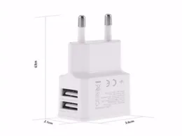 5v 2a euus fiş çift usb 2 bağlantı noktası cep telefonu seyahat ev duvar şarj cihazı adaptörü 2A1A Samsung iPhone LG HTC Sony Beyaz Black8186434