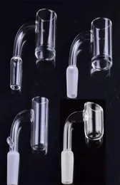 Flat Top Reting Accessories 45 90 Degrees Domeless Quartz Banger 14mm Manlig Enail Core Reactor för Water Oil Rig Bong2910799