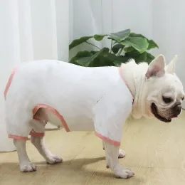 Macacão novo estilo buldogue francês macacão pijamas cão de estimação 4 pernas roupas para cães pequenos médios roupas schnauzer dropshipping lac30