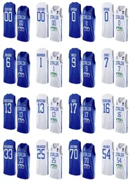 Custom Italy Tryckt Eurobasket Basketballtröjor 2022 Blue Home White Away 13 Simone Fontecchio Marco Spissu 1 Nicolo Mannion 6 9785817