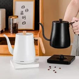 الأدوات 1000W GOSONECK ELECTRIC Kettle 0.8L Coffee Pot Pot Electric Teapot Portable Kettle Jug Slender Path Pot 110V/220V