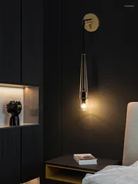 Настенный светильник, полностью медный постмодернистский светильник, роскошный кристалл, люстра для ресторана, бара, гостиной, прикроватная тумбочка
