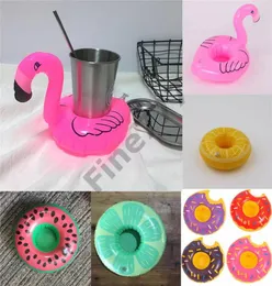 Vattenspelutrustning Uppblåsbar Flamingo Drinks Cup Holder Pool Floats Bar Coasters Floatation Devices Childr Toy Small Siz1630831