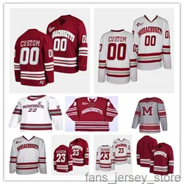 Massachusetts Minutemen UMass College Hockey Jersey Cale Makar Scott Morrow Jack Musa Mercuri Ryan Lautenbach Ufko Kenny Connors Aaron Bohlinger Cameron