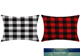 2 Sets Of Christmas Red And Black Plaid Cloth Pillowcase Square Pillow Cover Pillowcases Polyester Throw Pillow Case Geometric5590412