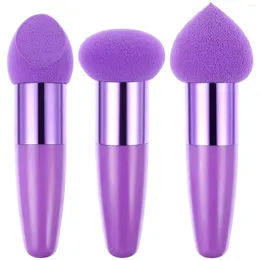 إسفنج المكياج 3 PCS Beauty Pen Foundation Powder Puff for Blenders مع مقبض وجه الوجه