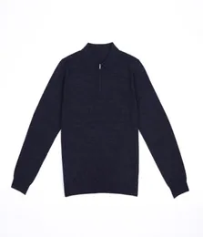 The New Autumnwinter Man Half Zipper Sweater Wool Coat Sweater Fashion Trend27832867104851