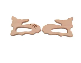 4st Baby Intressant Baby Handgjorda naturliga trähjortar Teteething Pendant Dusch Toys Diy Gift Baby Shower Armband Wood Te2185366