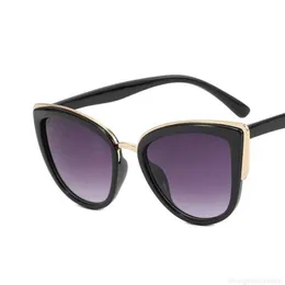 Designer Muselife Cateye Solglasögon Kvinnor Vintage Gradient Glasögon Retro Cat Eye Sun Glasses Female Eyewear UV400 MMBA