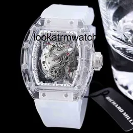 Men Watch RM RM Mechanical Mens Luxury Mechanics Watch Rm Wristwatch Mill Rm56-01 Transparent Rubber Case Original Movement Mens Milles