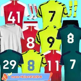 SAKA Soccer Jerseys G. Jesus Odegaard Rice Havertz 23 24 Gunners Martinelli Smith Rowe Nketiah Zinchenko Saliba Trossard Football camisa masculina criança criança criança