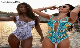 Ashgaily 2021 Nowy jednoczęściowy strój kąpielowy seksowne kreskówki nadrukowane stroje kąpielowe Kobiety Kąpiel Kąpiec na plażę Backless Monokini Swimsuit Kobieta B1209193708