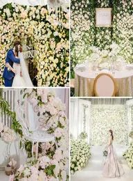 Artificial Hydrangea Flower Wall 4060cm Christmas Decoration Pography Backdrop Romantic Wedding Decoration Flower Party Supply3877899