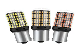 Lâmpadas led canbus t20 7440 w21w 3014 144smd, sem erro 1156 ba15s p21w bau15s py21w lâmpada led para sinal de seta de carro sem flash1084031