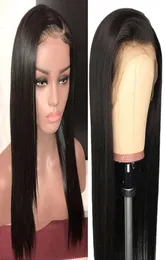 Full spets Human Hair Wigs 13x6 Straight Lace Front Wig 150 Remy 30 tum spets peruk brasiliansk mänsklig3311248