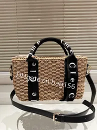 Borsa da spiaggia Woody Paglia da donna da uomo Designer di lusso Borsa a mano in rafia intrecciata Borsa estiva firmata Designer Casual Vacanze Borse da spiaggia Mini marsupio con manico superiore