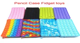Creative New Toys Silicone Push Pencil Case Rectangular Press Bubble Decompression Study Stationery Storage Bag4150502