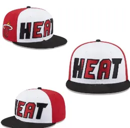 2024 American Basketball „Heat” Snapback Hats 32 Drużyny Luksusowy projektant Hou OKC PHI LAC CASQUETTE SPORT STRAP BACK ZAKREGUJĄCE KAPA A1