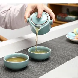 Zestawy herbaciarni Przenośna torba podróżna Zestaw herbaciany Teapot TeAtacup Narzędzia do produkcji ceramiki