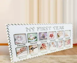 Newborn 12 Months Baby Growth Memorial Po Picture Frame My First Year Birthday Gift Home Room Wall Decoration Drop 2014982653