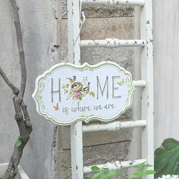 Welcome Home Front Door Sign 3D Embossed Rectangular Metal Hanging Portico Outdoor Decoration 240301