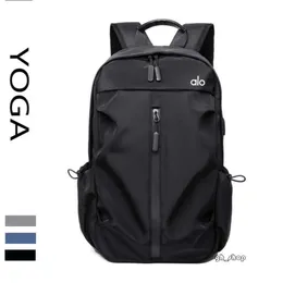 Designer Al Aloyoga Bag Rucksack Aloo für Herren Mode Freizeit Trendy Sport Outdoor Rucksack Business Große Kapazität Computertasche Schwarz 8576