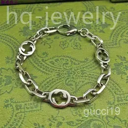 925 Sterling Srebrna bransoletka unisex projektant bransoletki luksusowy fajny chłopiec g mody męskie męskie łańcuch para d2109164hl4 lzan