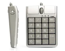 2-in-1 iOne Scorpius N4 optische Maus, USB-Tastaturen, kabelgebunden, 19 Ziffernblock mit Maus-Scrollrad für schnelle Dateneingabe, USB-Tastaturb4096383