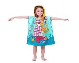 CoverUps Kinder Cartoon Bademäntel Kinder Badetücher Kapuzenponcho Meerjungfrau Handtuch Schwimmen Pool Strandtuch Cartoon Kinder Umhang Meerjungfrau Fledermaus7026684