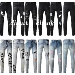 Gallary Dept Jeans, Herren-Designer-Jeans, hochwertige, modische Herren-Jeans, cooler Stil, Luxus-Designer-Denim-Hose, Distressed-Riss-Biker-Jeans, Schwarz, Blau, Designer-Herren-Jeans, Schwarz