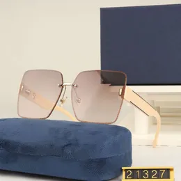 Óculos de sol para mulher designer homem 23 óculos de sol nova família g mesmo estilo sem moldura aparado quadrado unisex comércio com caixa