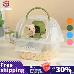 Burar hamster rese bur handhållen gåva hålla varma små djur hamster gå ut lådan hamster bärbur husdjur tillbehör