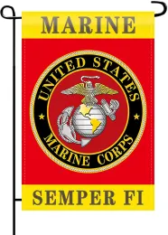 Tillbehör Premiumtyg Marin USMC Garden Flag Double Sided and Premium Fabric Marine Corps Garden Flag Decoration for Home Yard Decor