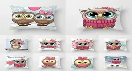 4545cm Owl Cushion Cover Cartoon Polyester Throw Pillows Case for Home Sofa Decorative Cute Square Pillows Cover4846837