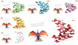 12pcs 3D Butterfly Wall Sticker PVC Simulation Stereoscopic Butterfly Mural Sticker Fridge Magnet Art Decal Kid Room Home Decor9727229