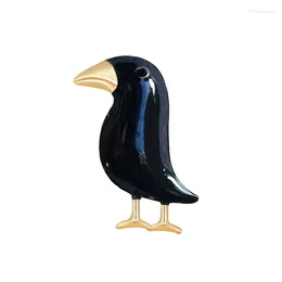 Brosches Creative Bird Fashion Black Animal Clothes Accessory Brosch Mäns och kvinnors samma stil